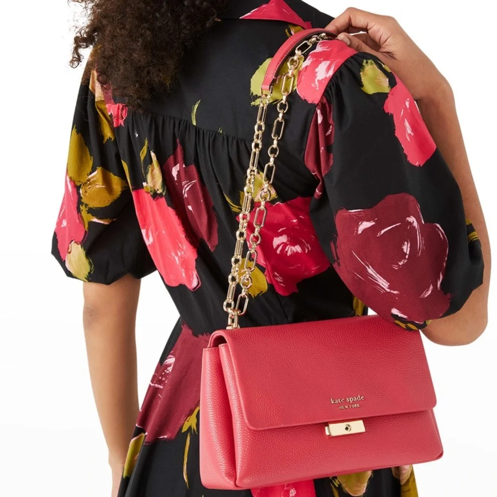 ⚡️NWT⚡️Kate Spade New York Carlyle Leather Chain Shoulder Bag - Picture 13 of 14